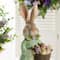 Glitzhome® 15.75" Easter Resin Bunny Boy with Flowers Table Decor